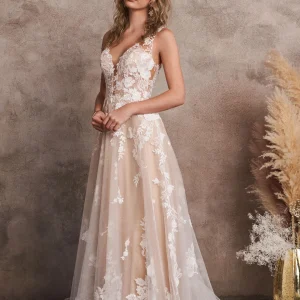 LILLIAN WEST 66222 Size 16 Sand/Ivory/Nude